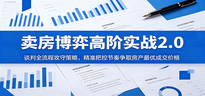 卖房博弈高阶实战2.0：谈判全流程攻守策略，精准把控节奏争取房产最优成交价格-悟思笔记，一个低调的学习营。