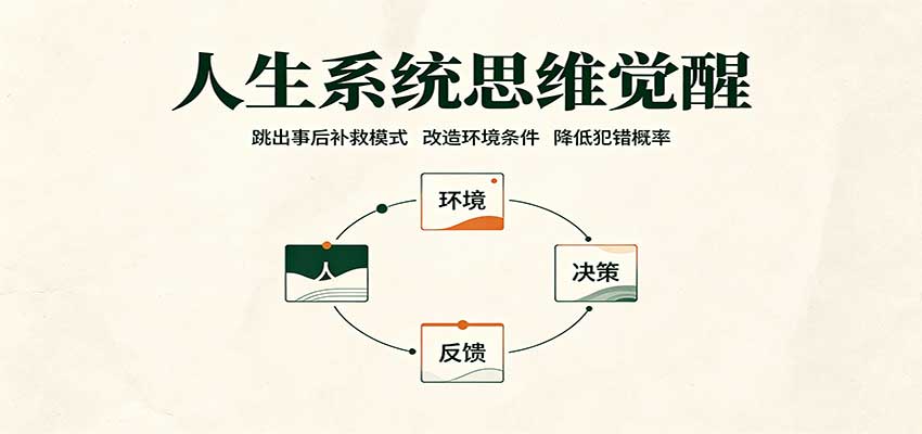 人生系统思维觉醒：跳出事后补救模式，改造环境条件，降低犯错概率-悟思笔记，一个低调的学习营。