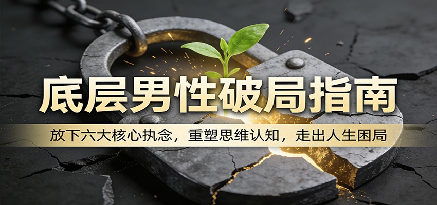 底层男性破局指南：放下六大核心执念，重塑思维认知，走出人生困局-悟思笔记，一个低调的学习营。
