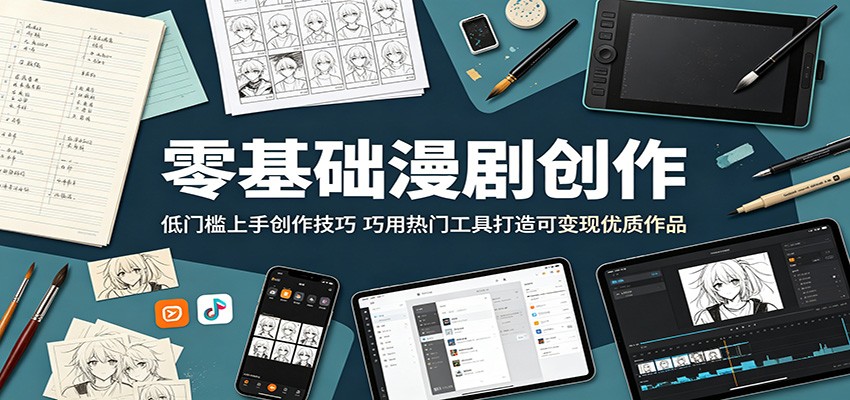 零基础漫剧创作：低门槛上手创作技巧，巧用热门工具打造可变现优质作品-悟思笔记，一个低调的学习营。
