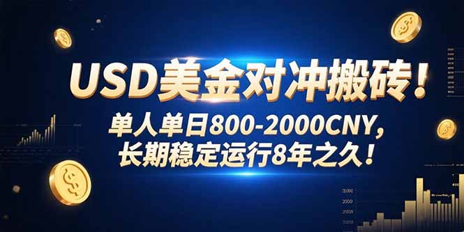USD美金对冲搬砖!单人单日800-2000CNY，长期稳定运行8年之久!-悟思笔记，一个低调的学习营。
